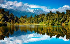 Lake, Clouds Reflecting in Water