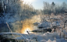 Winter River, Snow