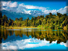 Lake, Clouds Reflecting in Water