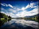 Lake, Sunlight, Sky