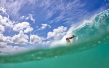 Windsurfing, Waves, Sky, Guy