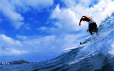 Windsurfing, Waves, Sky, Guy