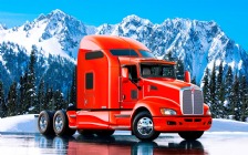 Kenworth Truck in the Mountains, Red